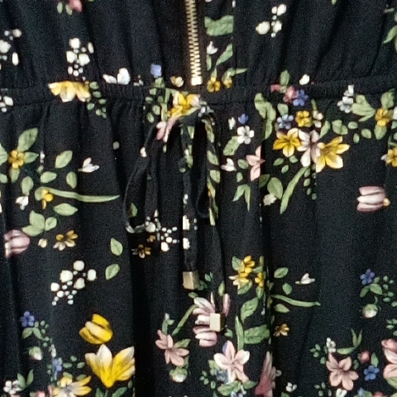 Mandee black floral mini dress with pockets - Picture 6 of 9